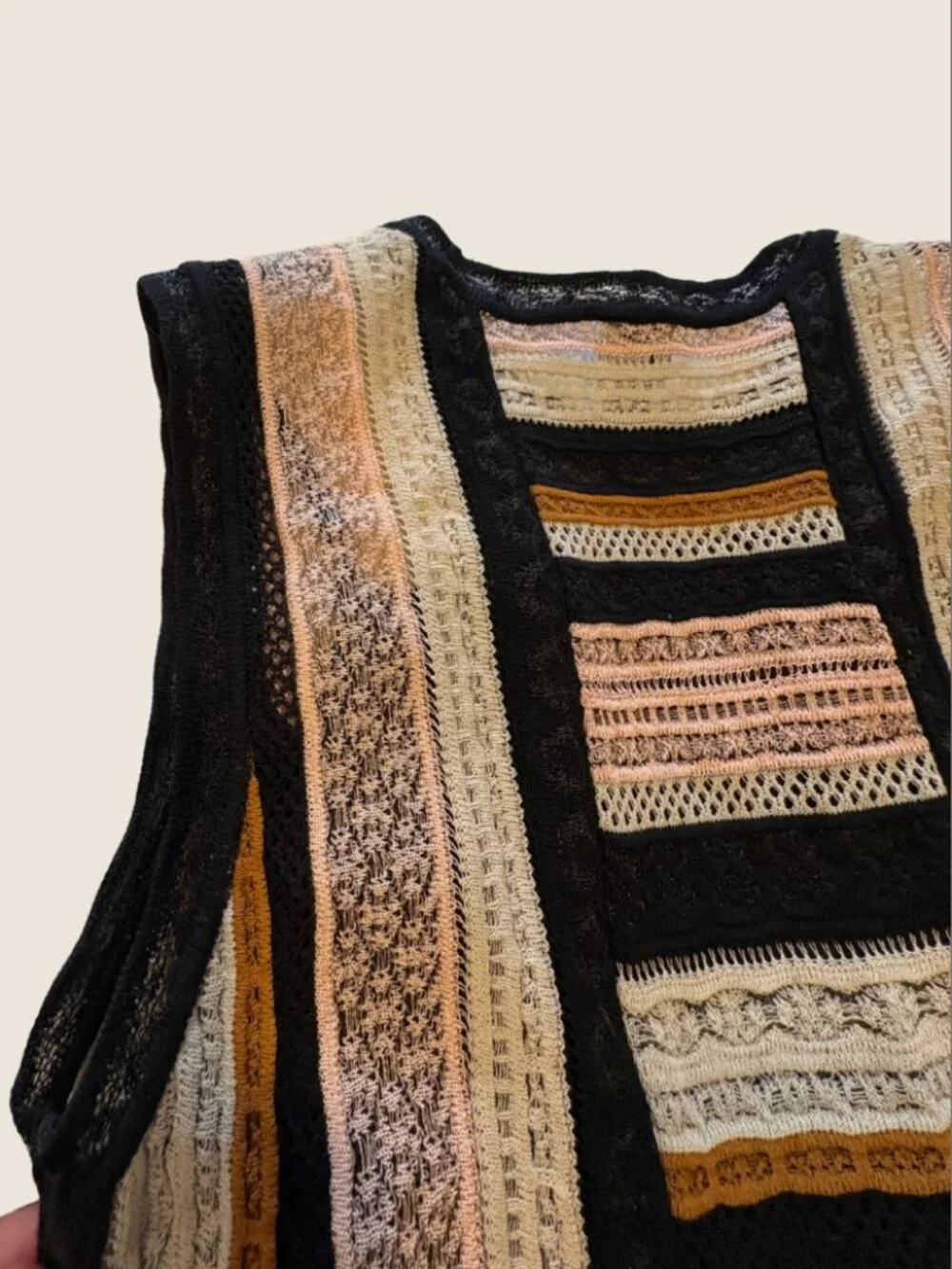 Missoni Iconic Knit Fit & Flare Multicolor Dress w/ Black Slip | Medium | IT 40 - Picture 4 of 12